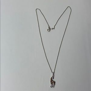 Giraffe necklace, with black and orange rhinestone